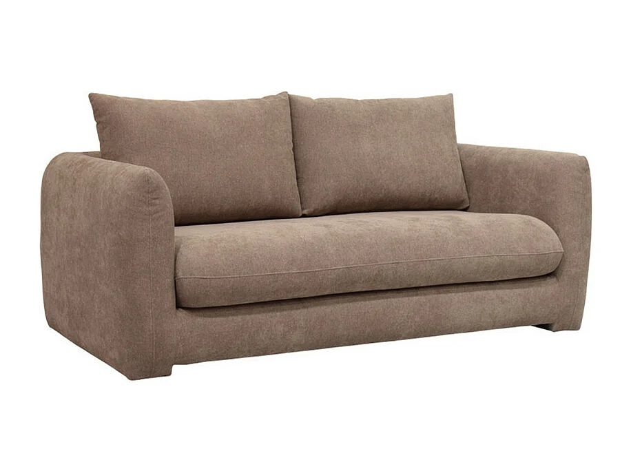 Wiame - Canapé convertible 2,5 places en tissu - Taupe