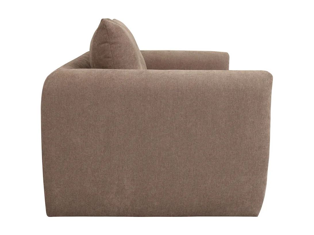Wiame - Canapé convertible 2,5 places en tissu - Taupe