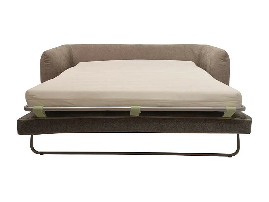 Wiame - Canapé convertible 2,5 places en tissu - Taupe