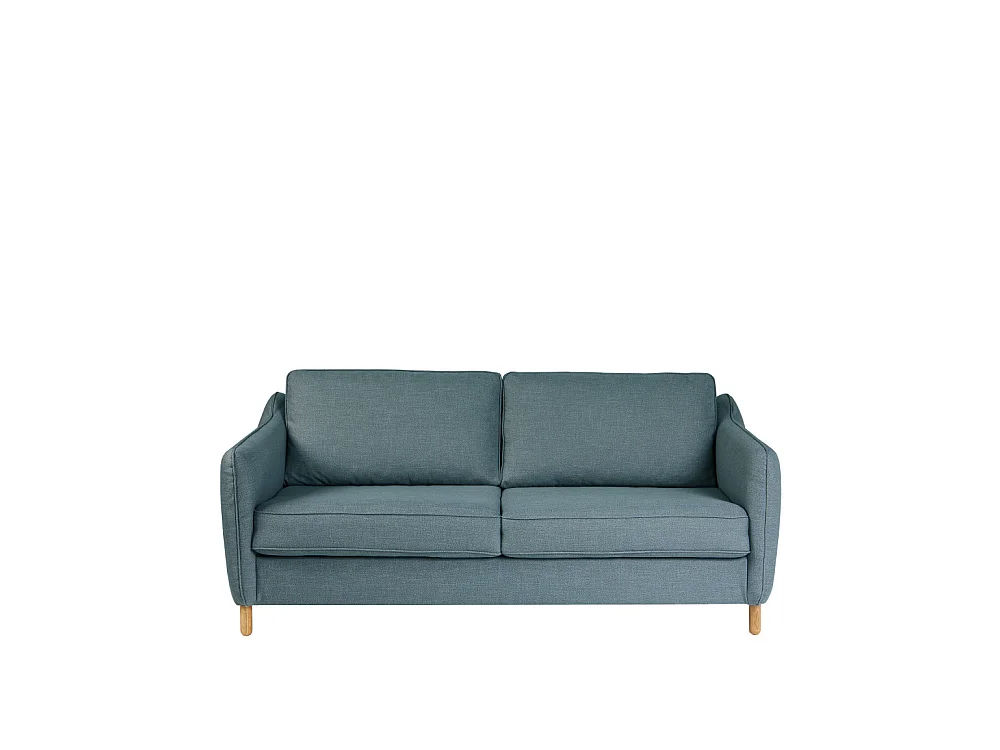 Vornay - Canapé convertible express 3 places en tissu - Bleu pétrole