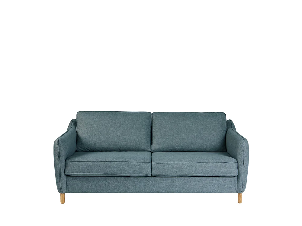 Vornay - Canapé convertible express 3 places en tissu - Bleu pétrole