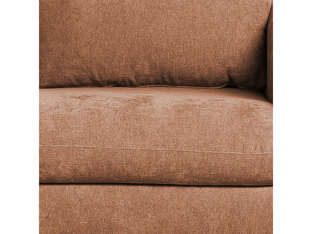 Wiame - Canapé convertible 2,5 places en tissu - Terracotta