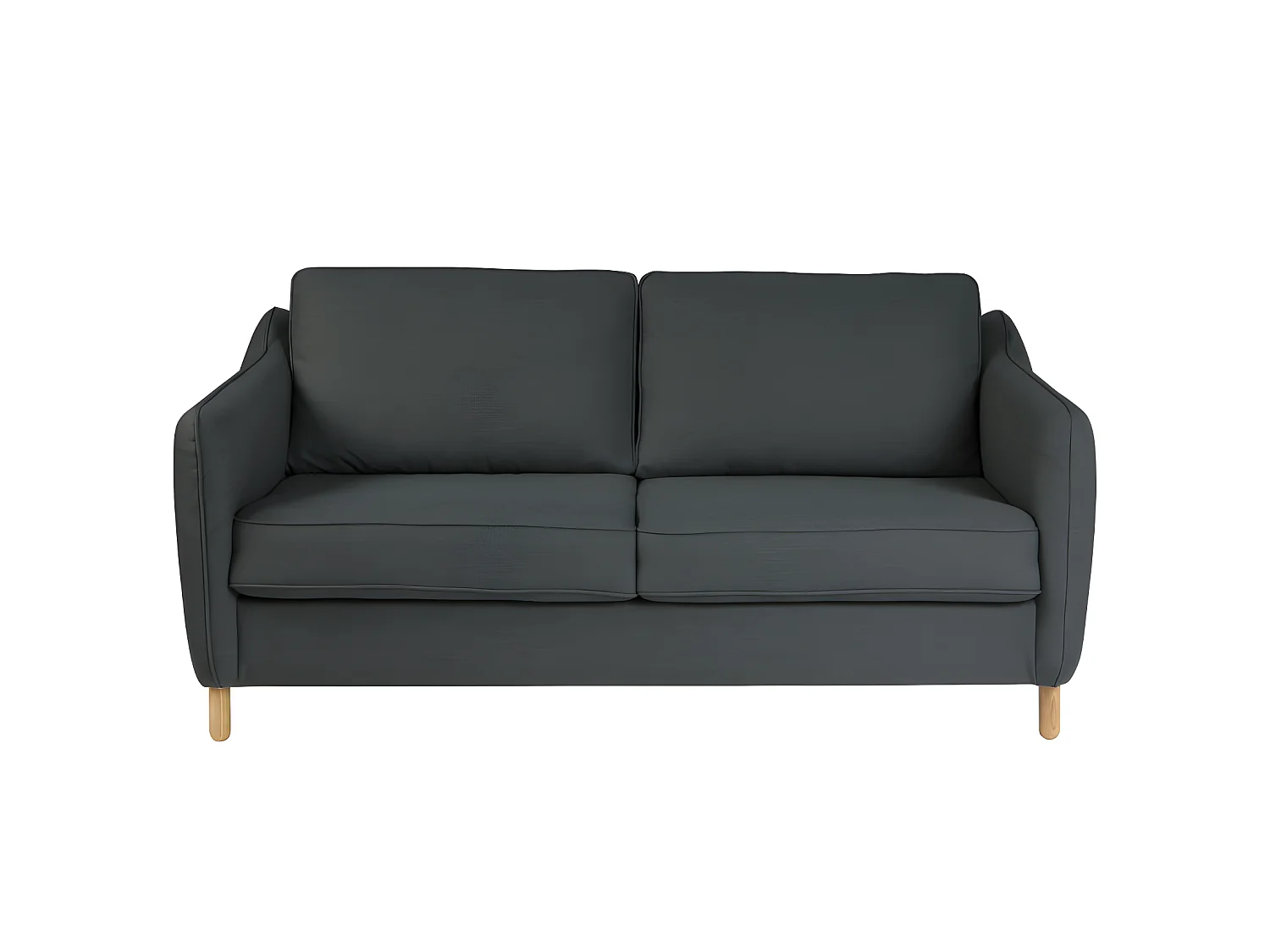 Vornay - Canapé convertible express 2 places en tissu - Gris anthracite