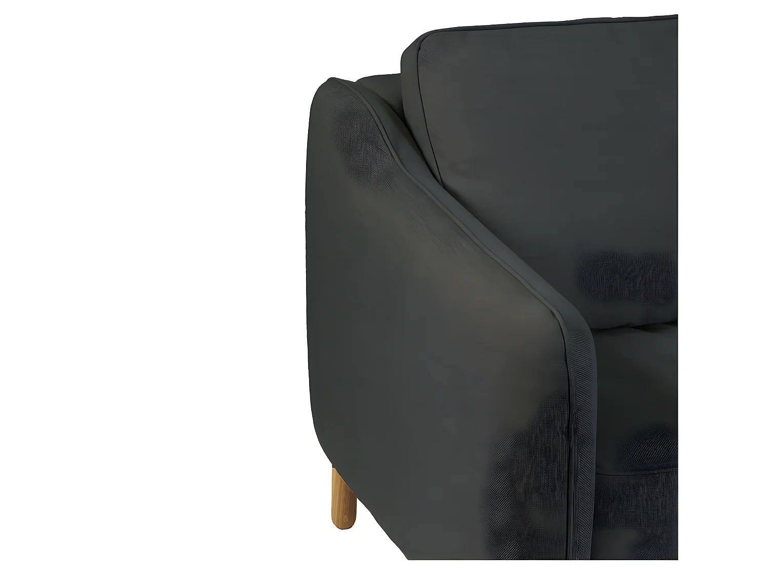 Vornay - Canapé convertible express 2 places en tissu - Gris anthracite