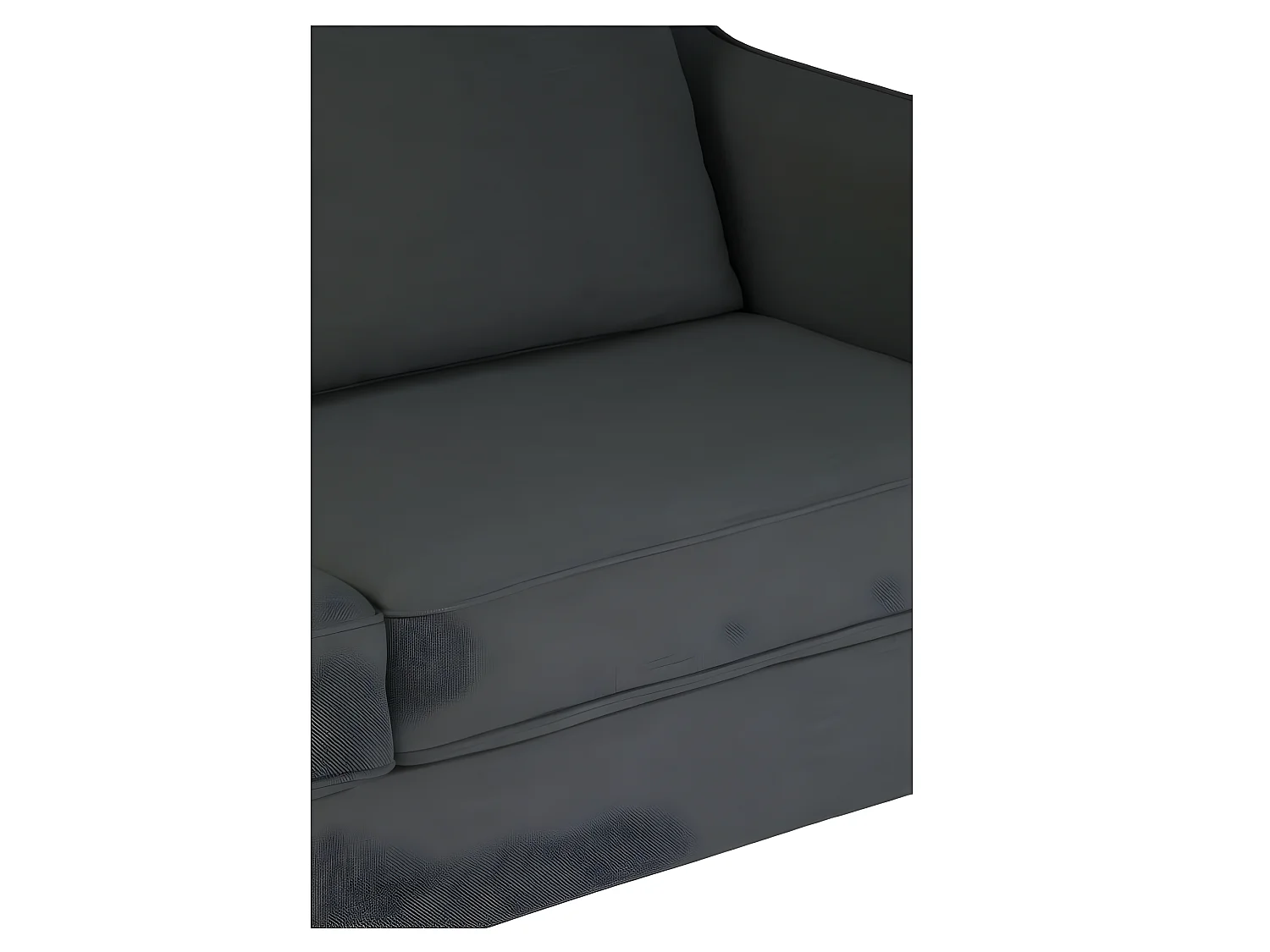 Vornay - Canapé convertible express 2 places en tissu - Gris anthracite