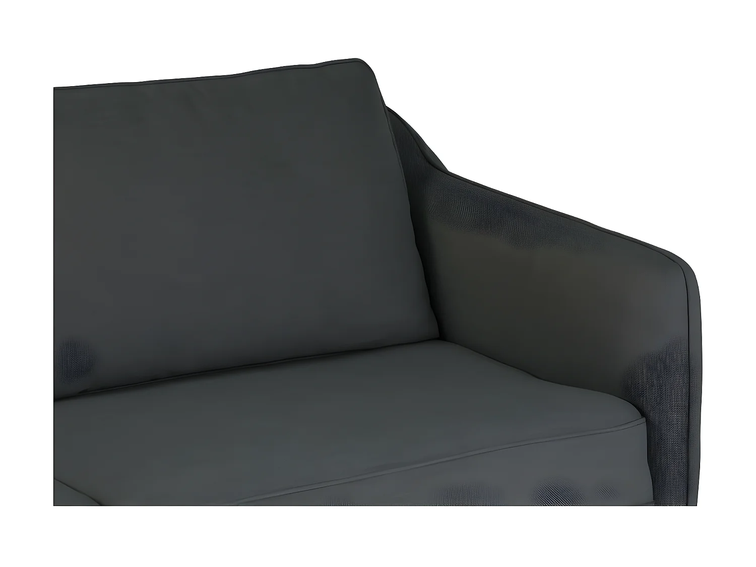 Vornay - Canapé convertible express 2 places en tissu - Gris anthracite