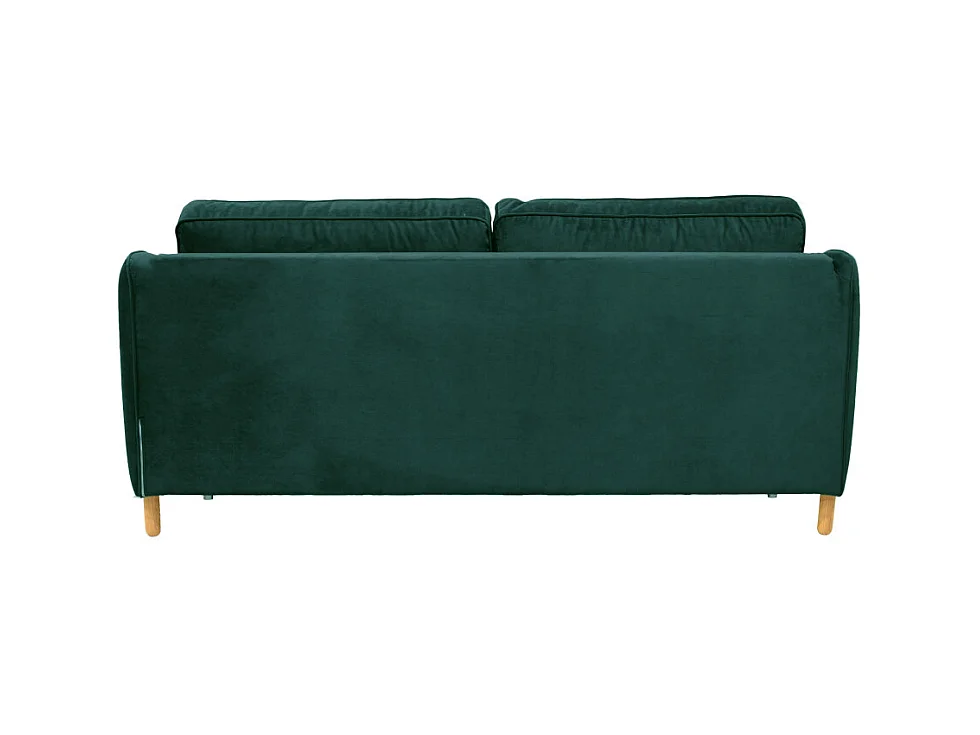 Vornay - Canapé convertible express 2 places en velours - Vert eucalyptus