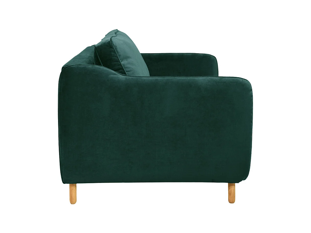 Vornay - Canapé convertible express 2 places en velours - Vert eucalyptus