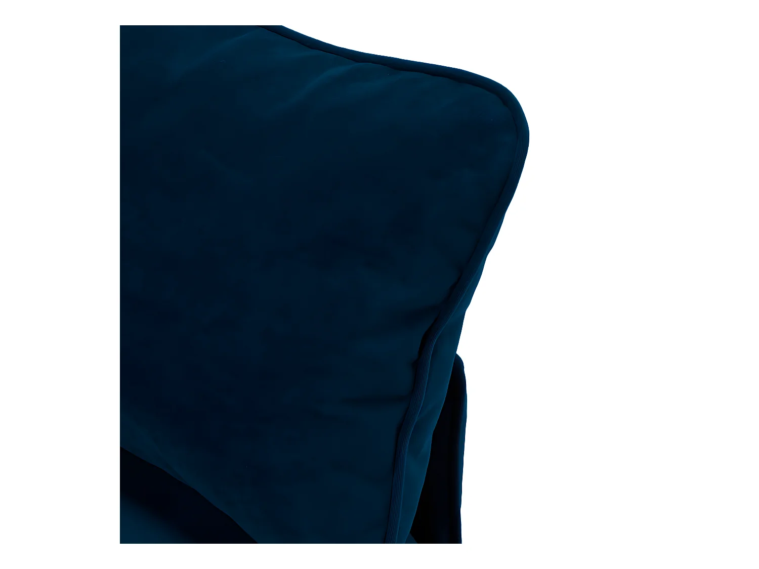 Lunery - Canapé 4 places convertible en velours pieds épingles noirs - Bleu nuit