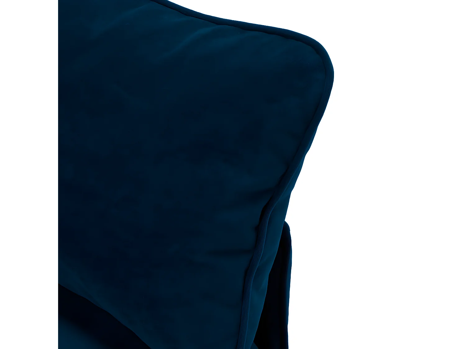 Lunery - Canapé 4 places convertible en velours pieds épingles noirs - Bleu nuit