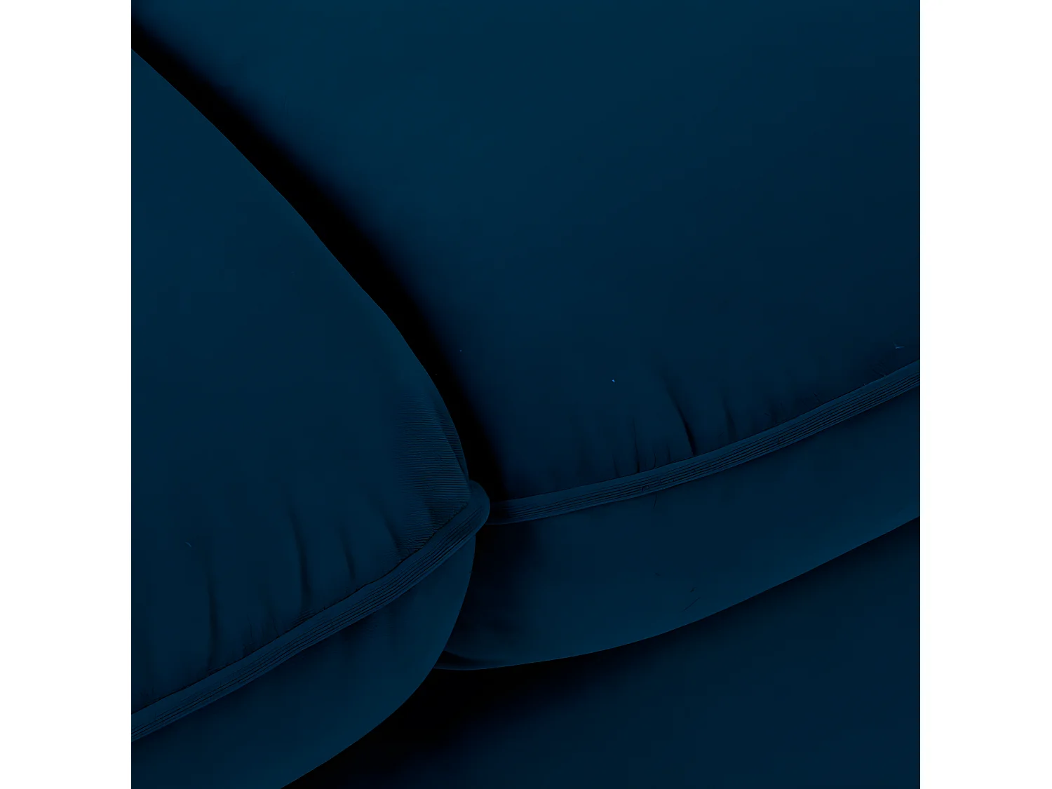 Lunery - Canapé 4 places convertible en velours pieds épingles noirs - Bleu nuit