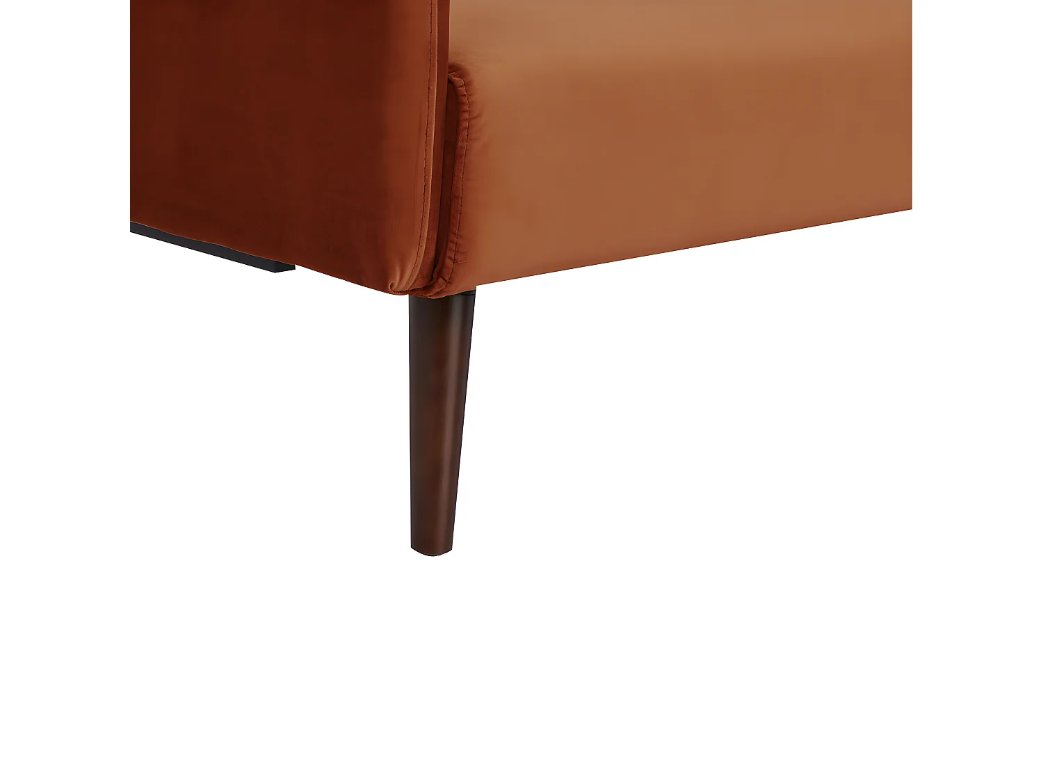 Nielson - Canapé convertible 3 places velours - Rouille