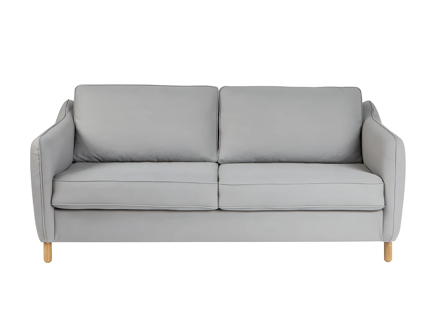 Vornay - Canapé convertible express 3 places en tissu - Gris clair