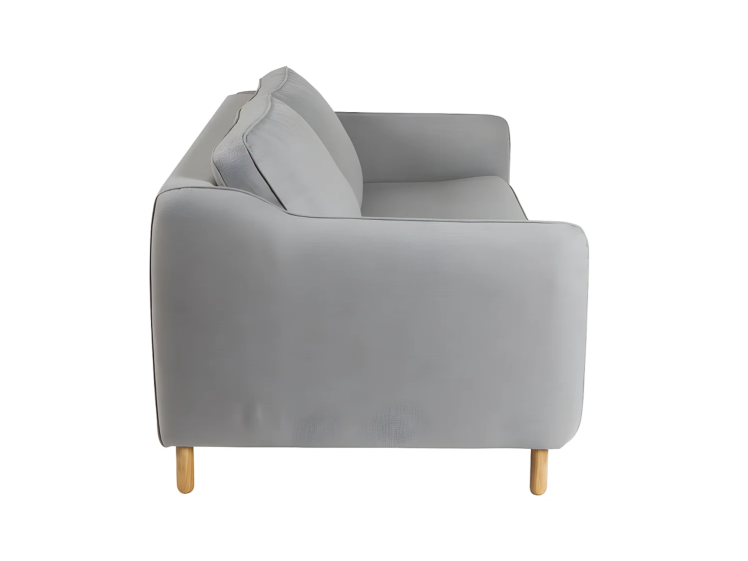 Vornay - Canapé convertible express 3 places en tissu - Gris clair