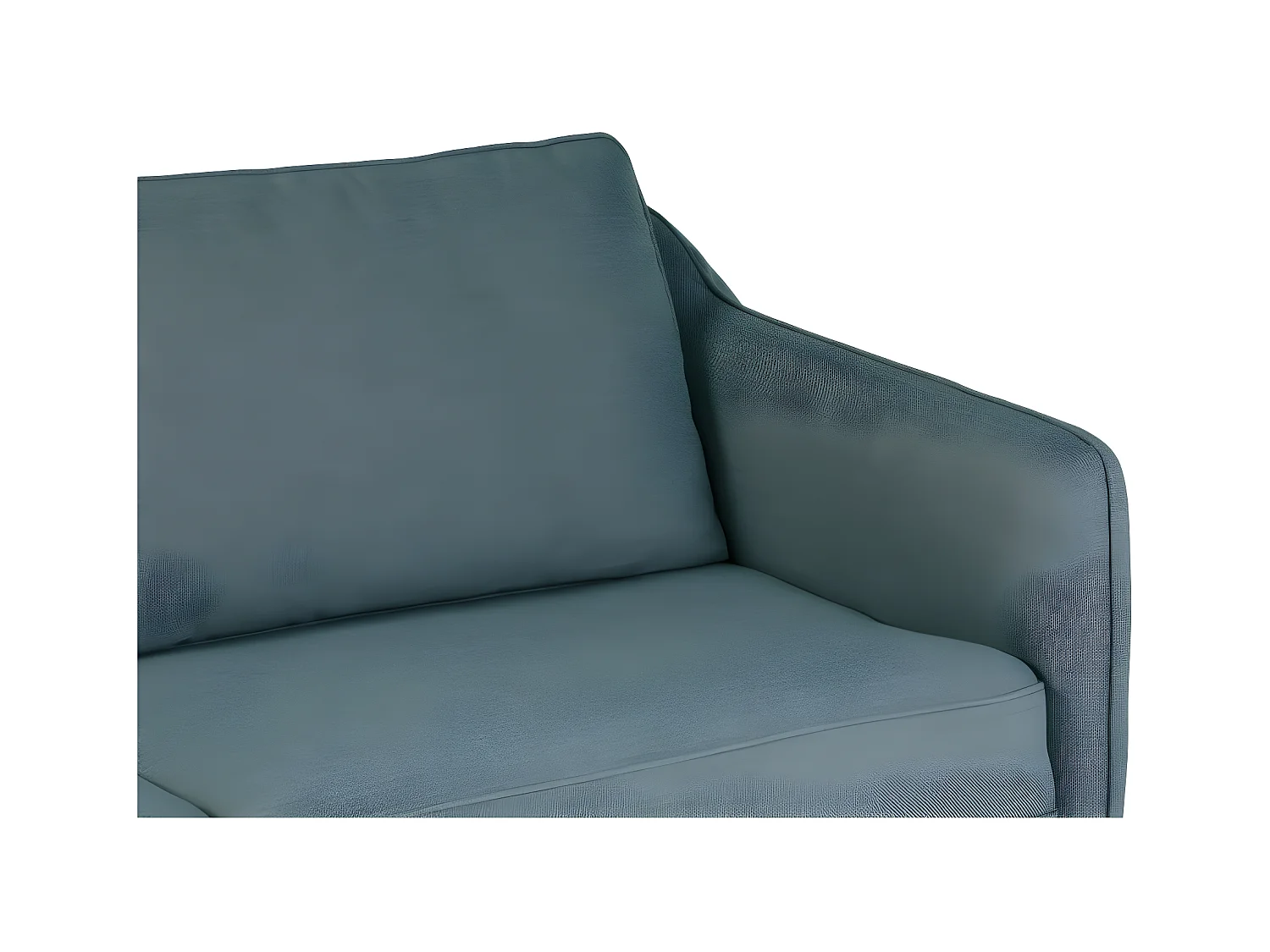 Vornay - Canapé convertible express 2 places en tissu - Bleu pétrole