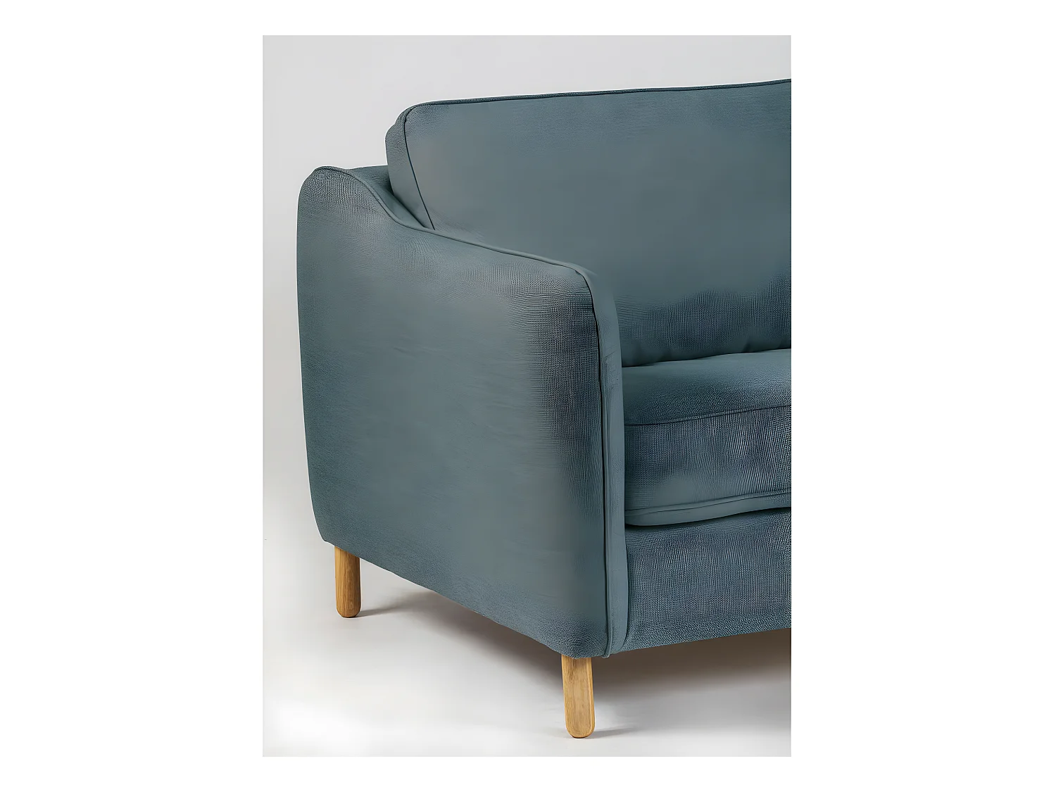 Vornay - Canapé convertible express 2 places en tissu - Bleu pétrole