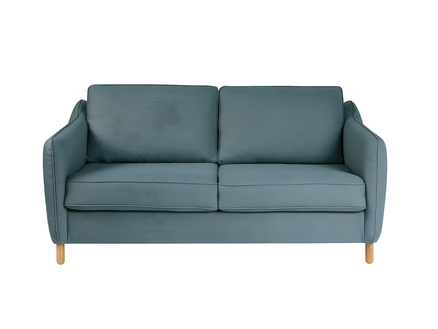 Vornay - Canapé convertible express 2 places en tissu - Bleu pétrole