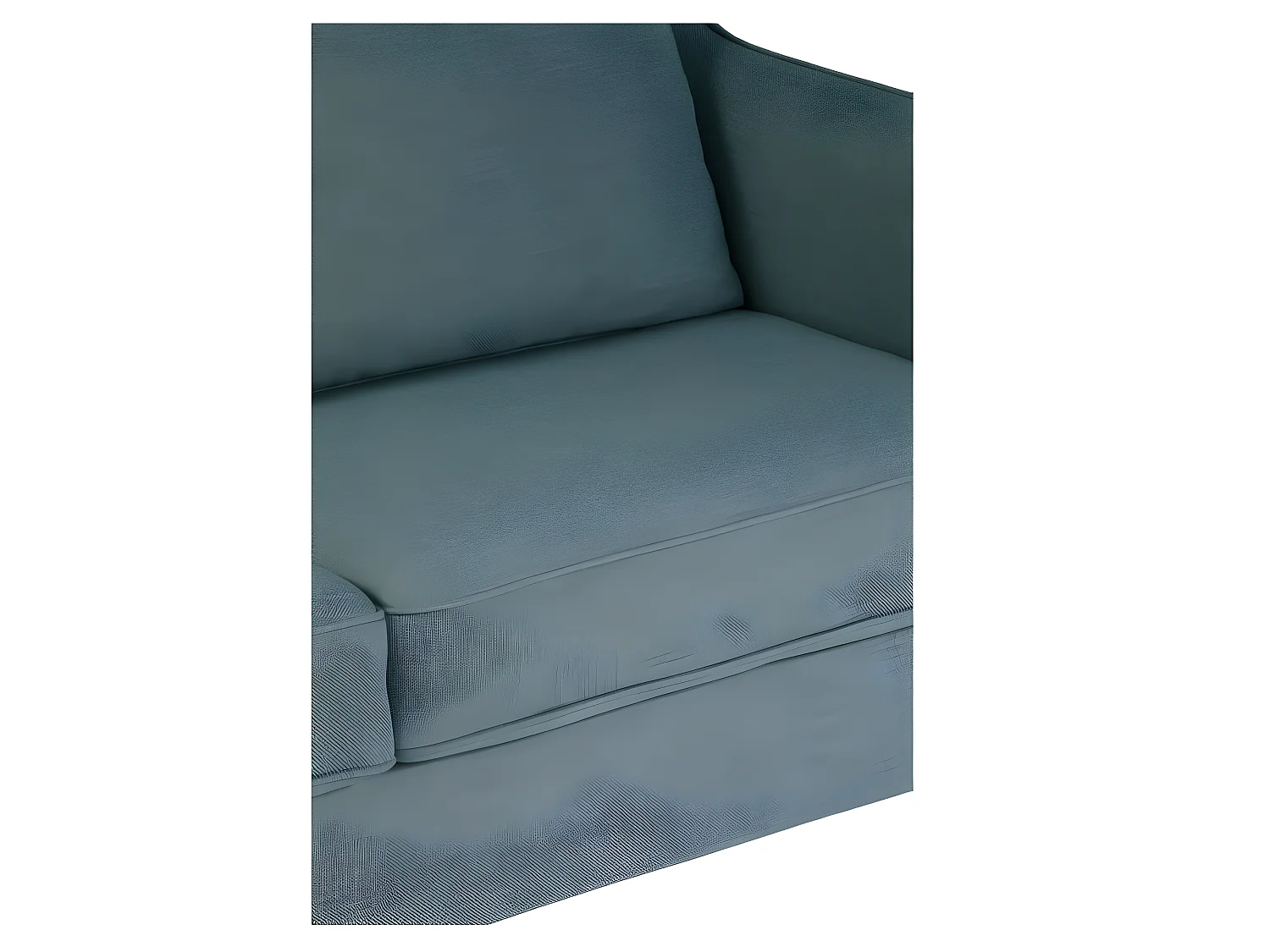 Vornay - Canapé convertible express 2 places en tissu - Bleu pétrole