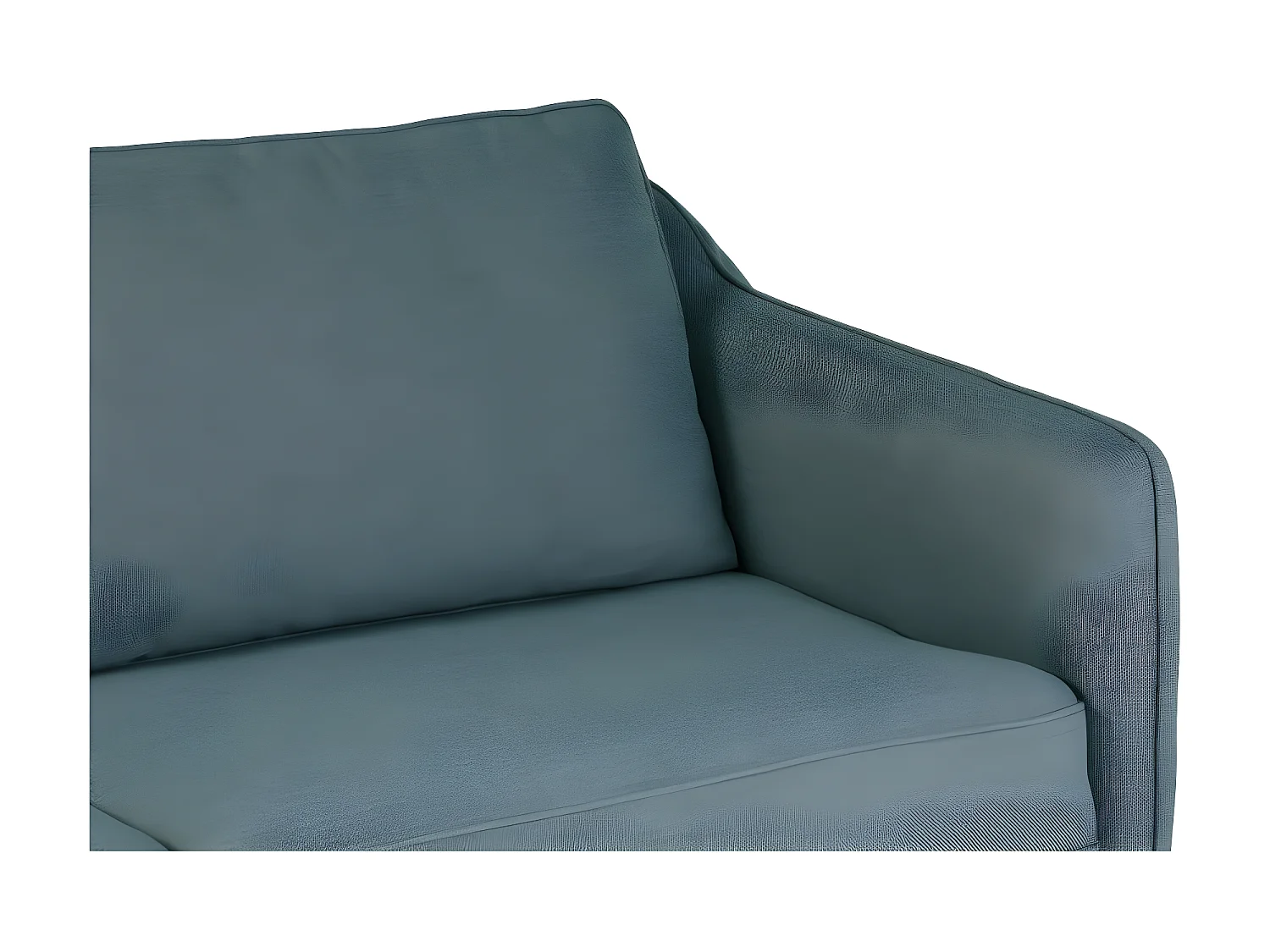 Vornay - Canapé convertible express 2 places en tissu - Bleu pétrole