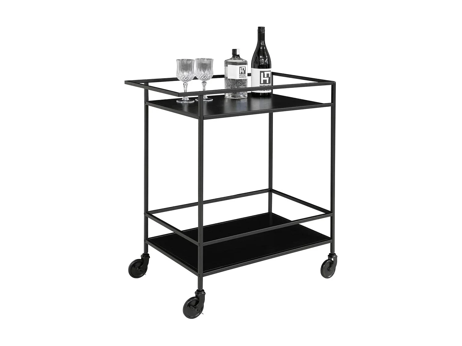 Chariot de bar Avery 68x40x59 cm Noir