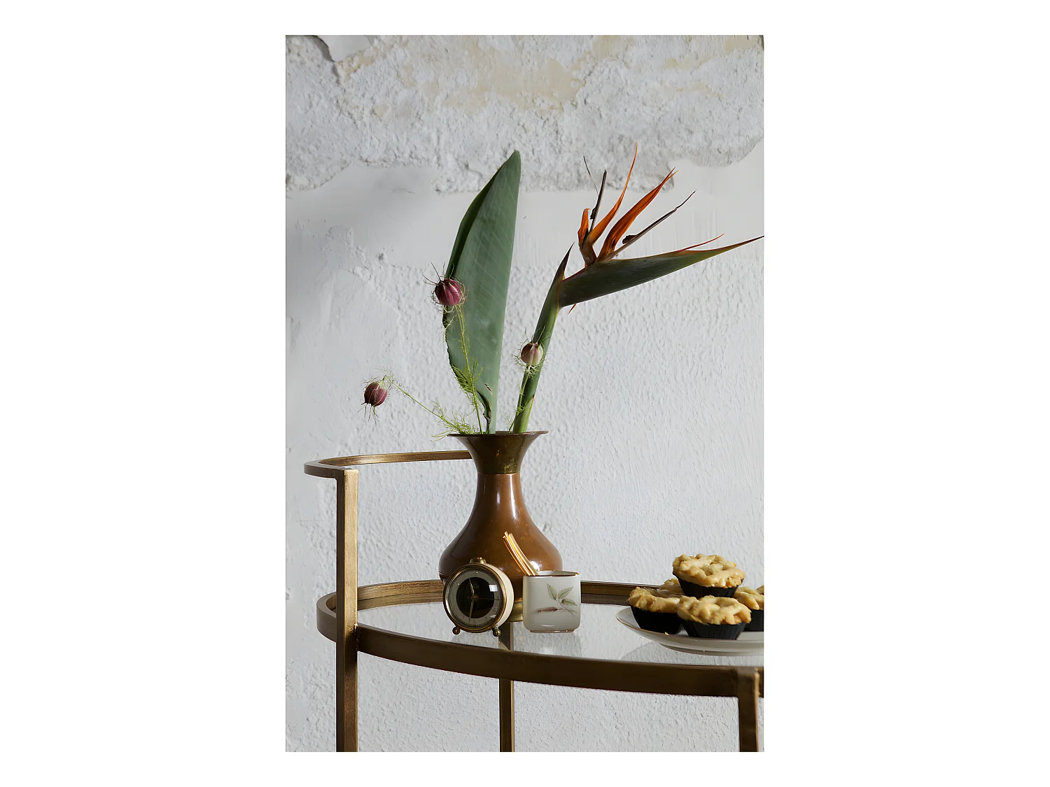 Push - Desserte en métal - Laiton