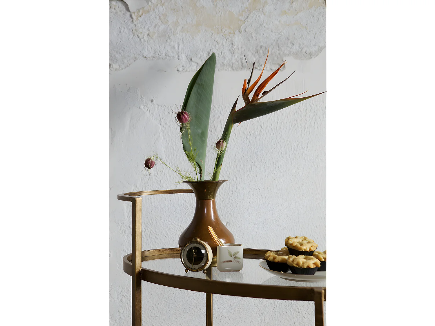 Push - Desserte en métal - Laiton