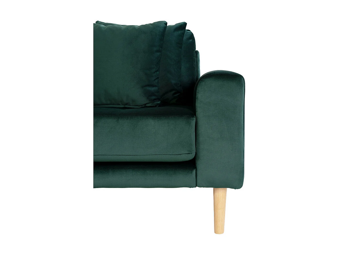 Lido - Canapé d'angle gauche en velours L290cm : Couleur - Vert forêt