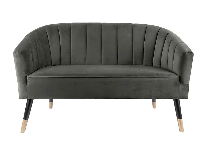 Royal - Canapé 2 places en velours - Couleur - Vert kaki