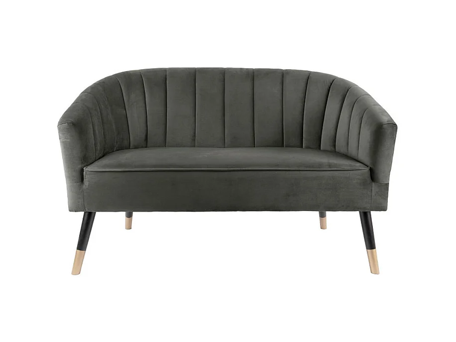 Royal - Canapé 2 places en velours - Couleur - Vert kaki