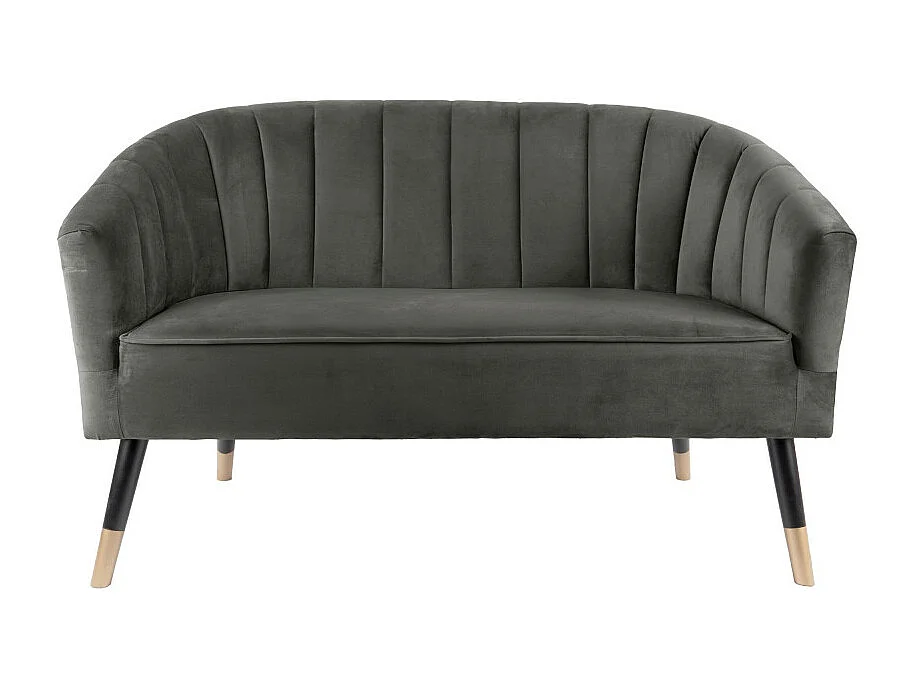 Royal - Canapé 2 places en velours - Couleur - Vert kaki