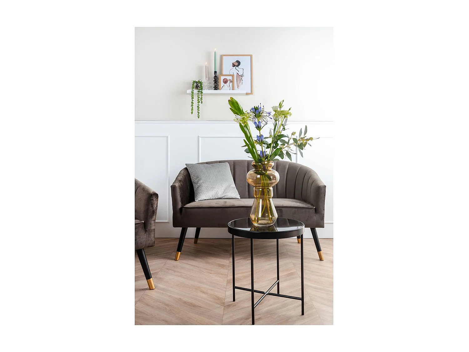 Canapé Royal en velours - 2 places