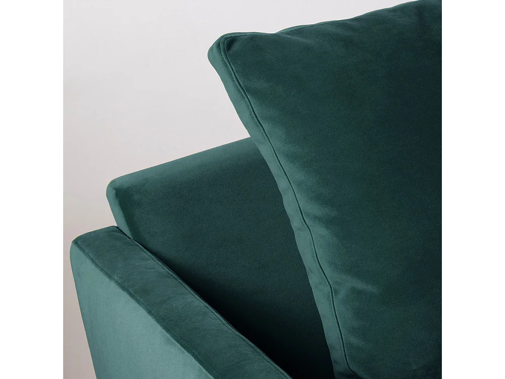 Villabon - Canapé 4 places en velours pieds tournés - vert eucalyptus