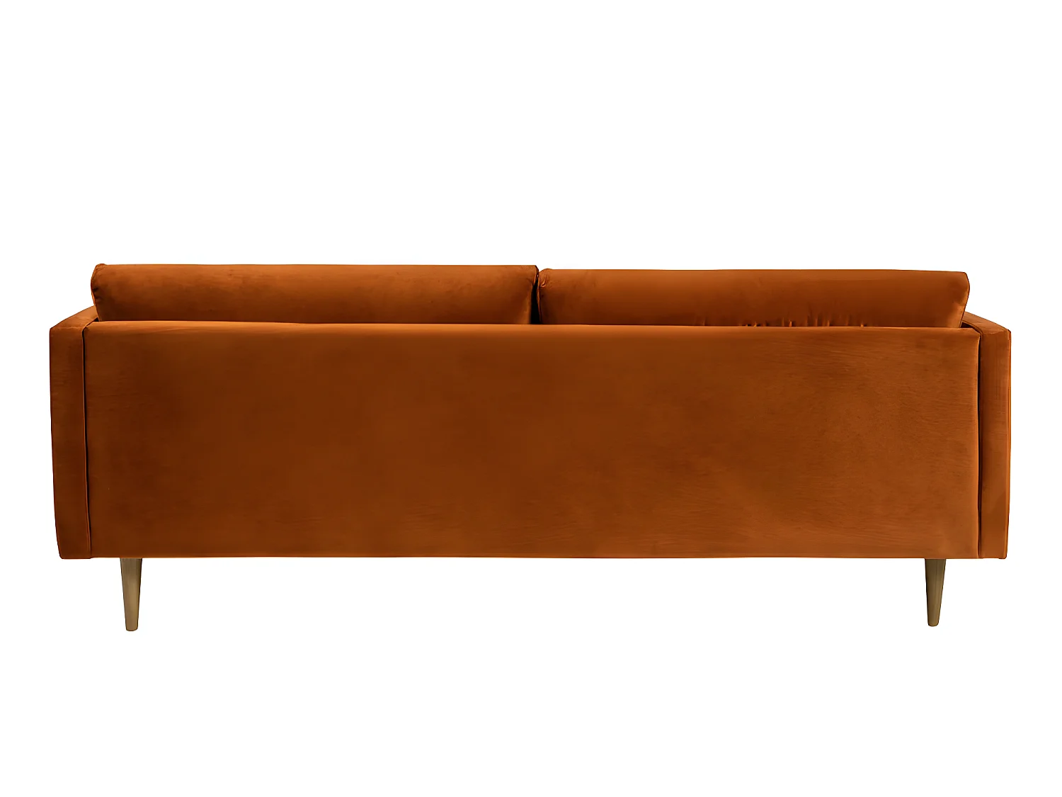 Hackberry - Canapé 3 places en velours - Couleur - Rouille