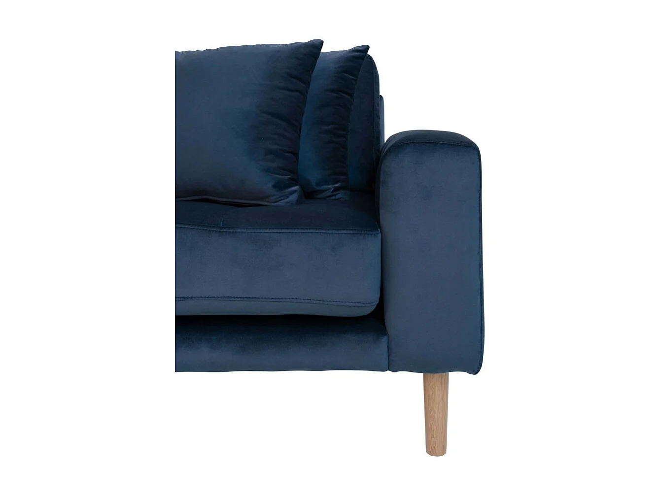 Lido bank met chaise longue links velours donker blauw.