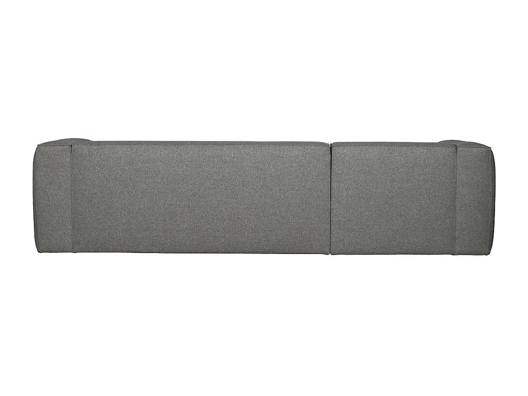 Bean - Canapé d'angle gauche 4 places en tissu style monobloc - Gris