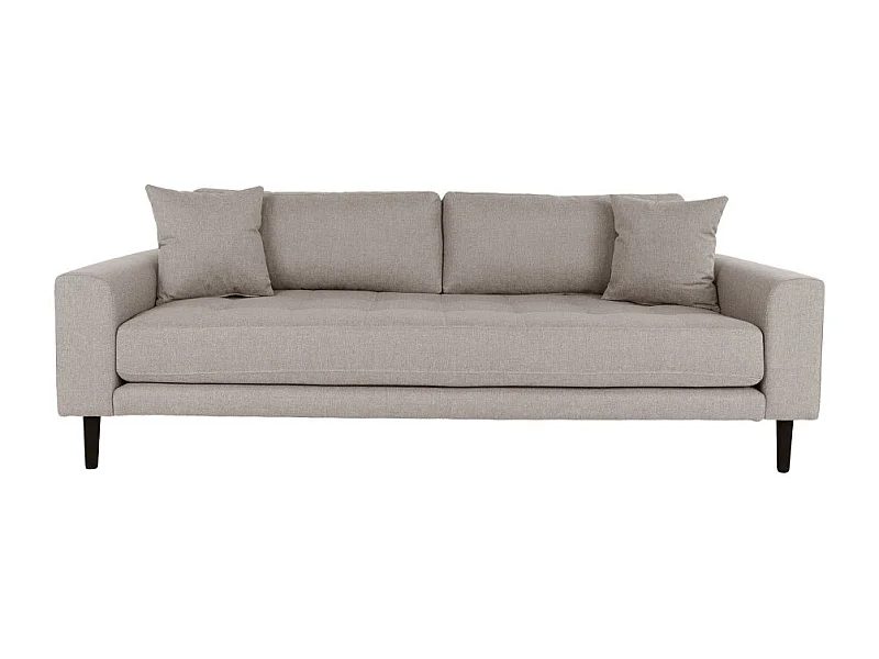 Lido Sofa 3 Personen 2 Kissen braun.