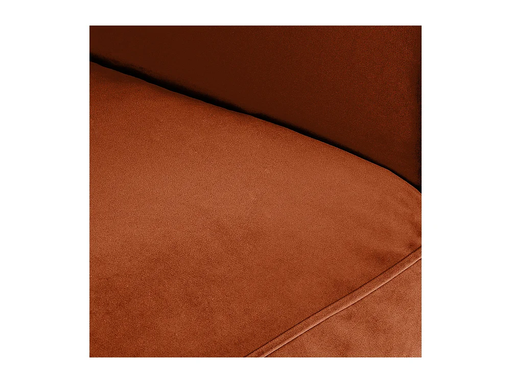 Winsen - Canapé 4 places en velours pieds droits en métal - Rouille