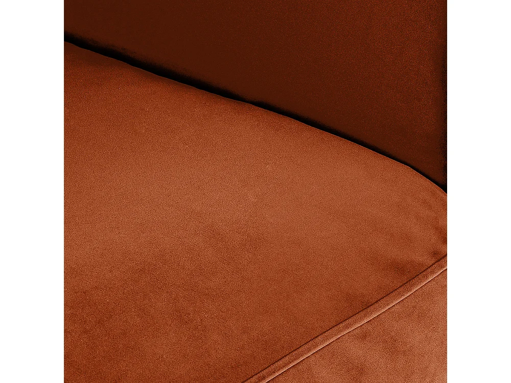 Winsen - Canapé 4 places en velours pieds droits en métal - Rouille