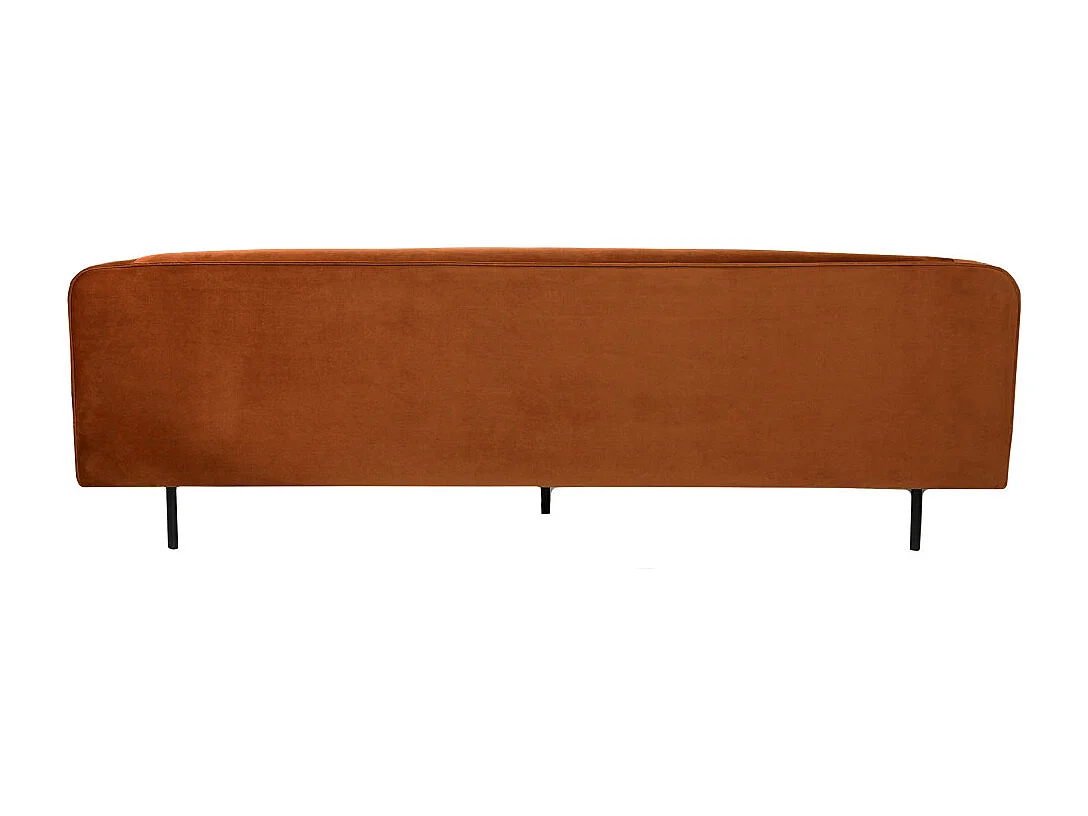 Winsen - Canapé 4 places en velours pieds droits en métal - Rouille
