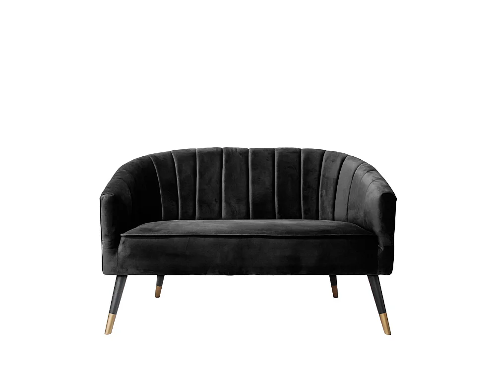 Royal - Canapé 2 places en velours - Couleur - Noir