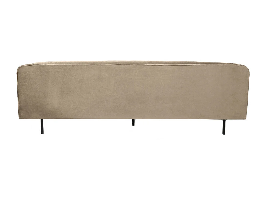 Winsen - Canapé 4 places en velours pieds droits en métal - Beige