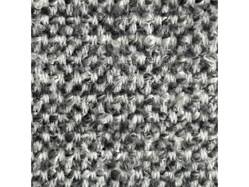 Villabon - Canapé 4 places en tissu pieds épingles noirs - Gris