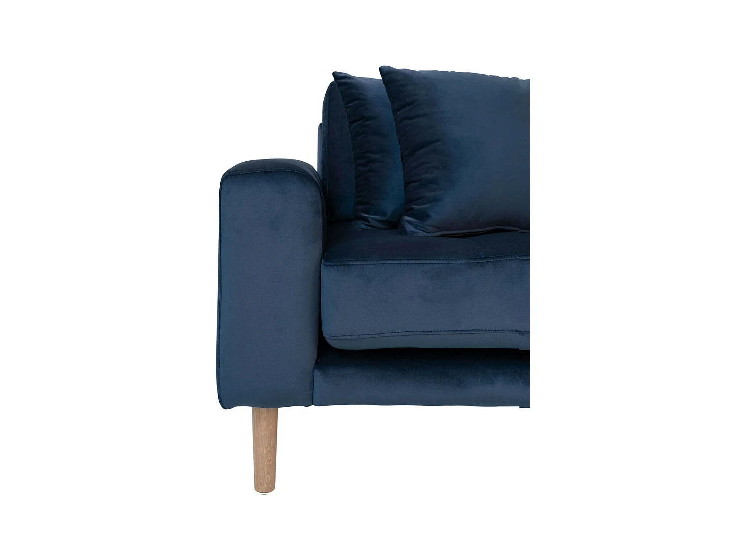 Lido Sofa , Chaiselongsofa rechts gewendet Velour dunkel blau.