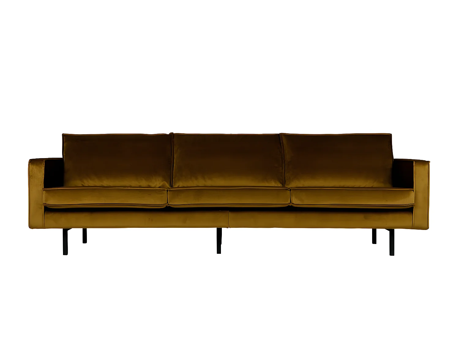 Bronco - Grand canapé 4 places vintage velours - Bronze