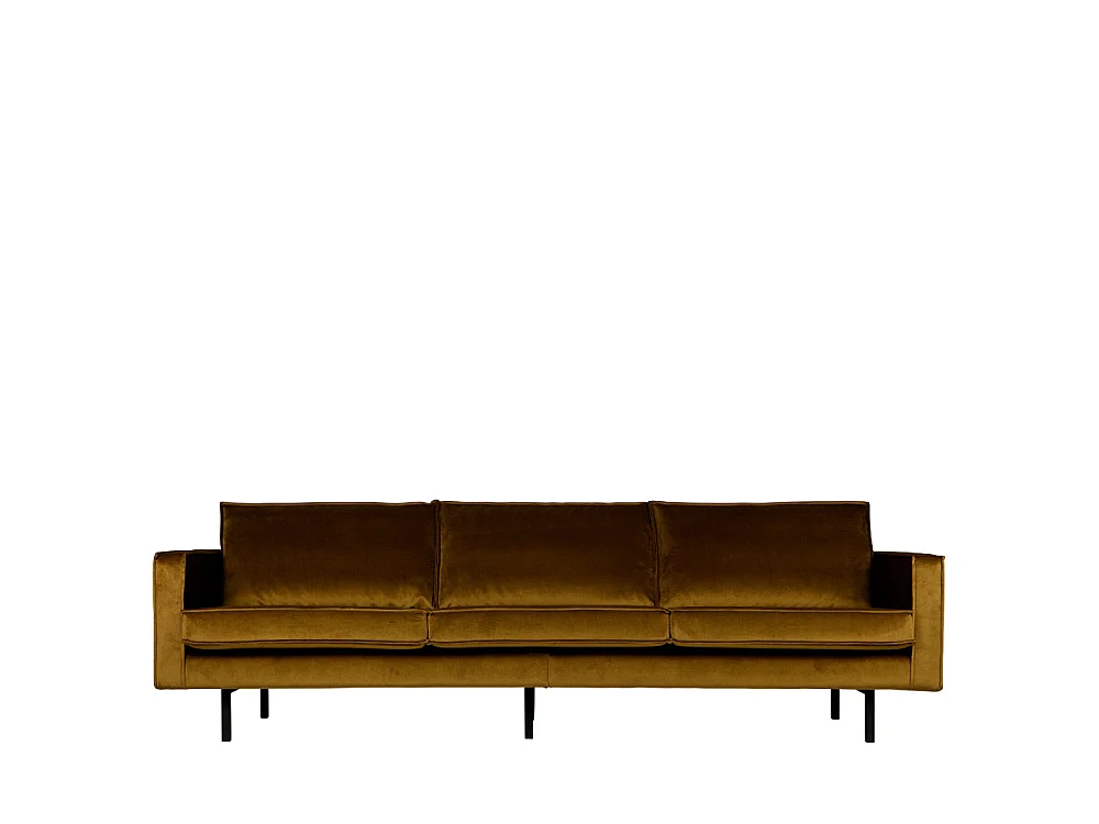 Bronco - Grand canapé 4 places vintage velours - Bronze