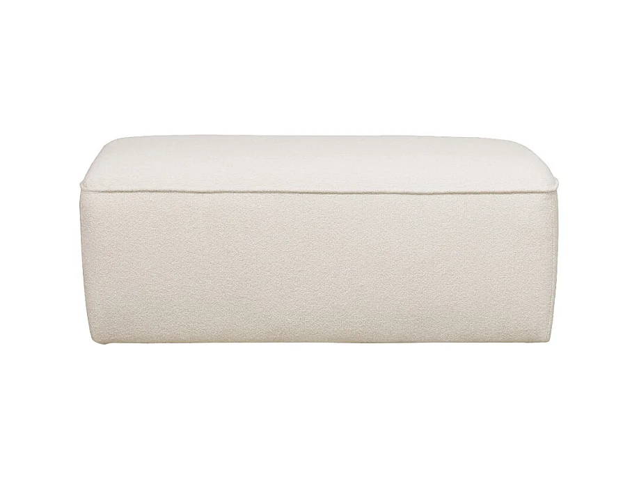 Noor - Pouf pour canapé modulable en tissu bouclette - Écru