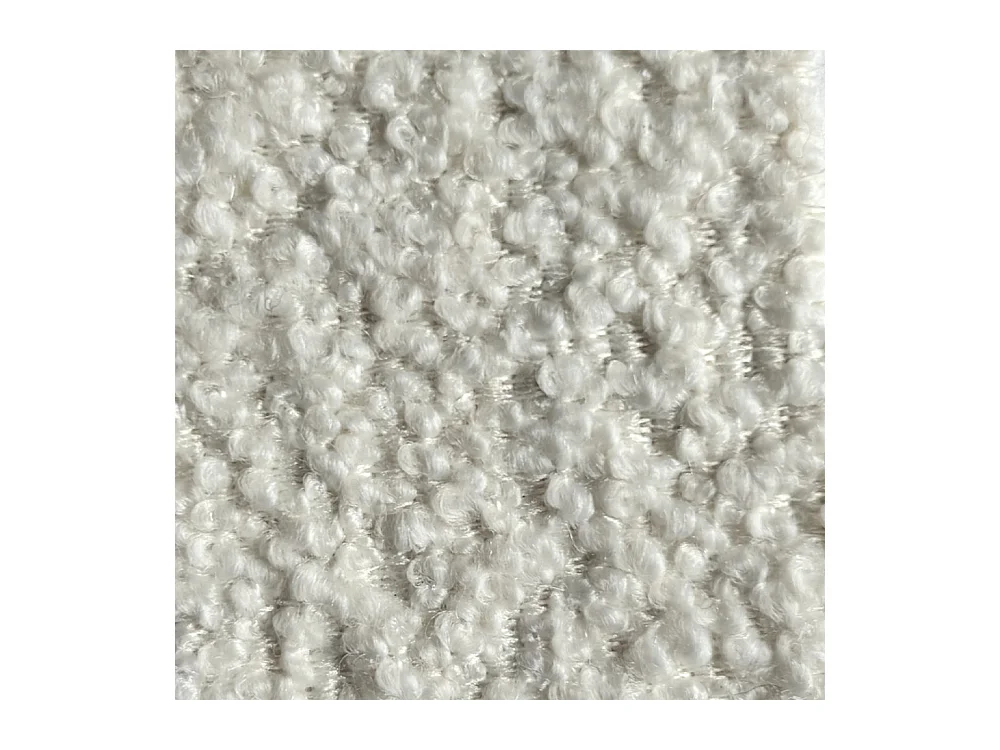 Noor - Pouf pour canapé modulable en tissu bouclette - Écru