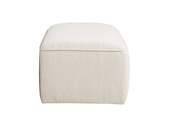 Noor - Pouf pour canapé modulable en tissu bouclette - Écru