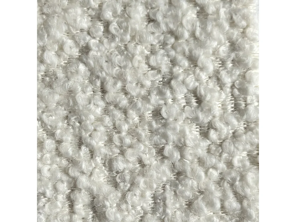 Noor - Pouf pour canapé modulable en tissu bouclette - Écru