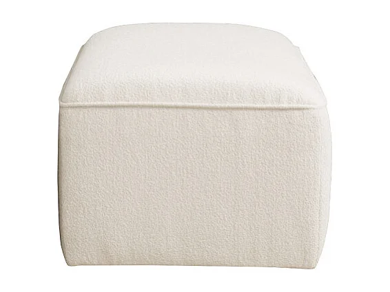 Noor - Pouf pour canapé modulable en tissu bouclette - Écru